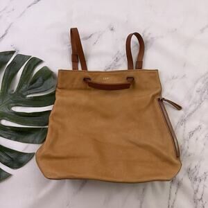 Mark & Graham Bedford Convertible Backpack Purse Bag Brown Leather CEF Monogram